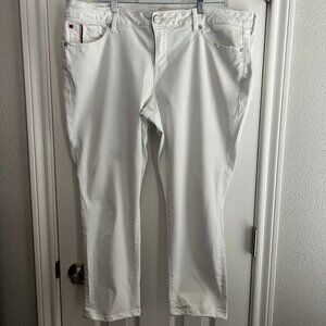 Slink Jeans White Stretch Cropped Capris size 18